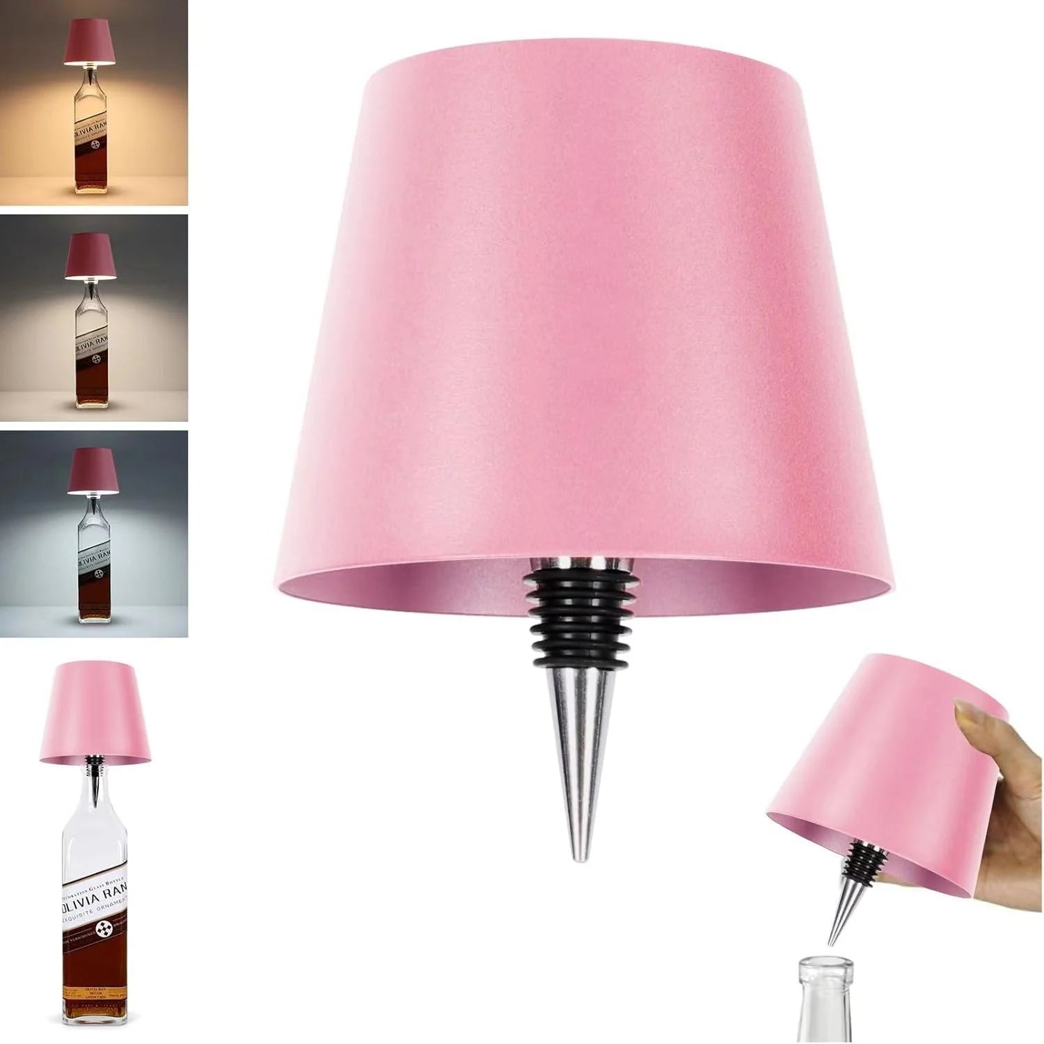 Innovative LED Wine Bottle Light with Adjustable Brightness and USB Charging